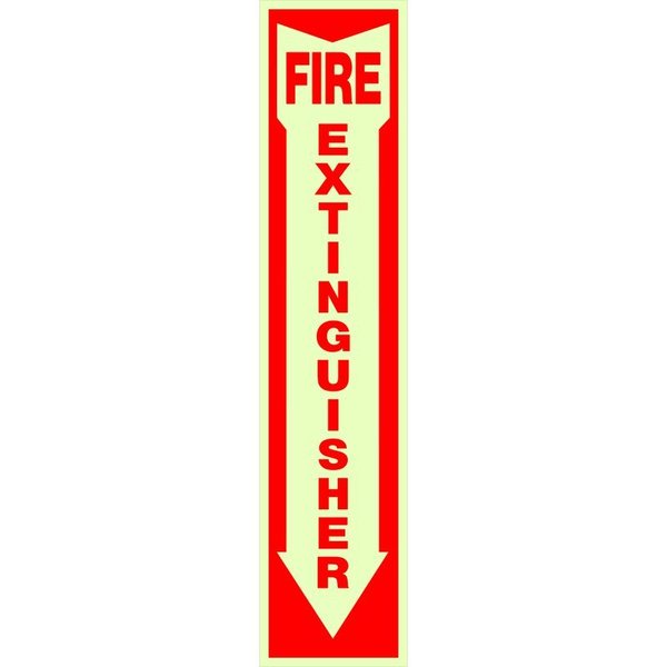 Hillman English White Fire Extinguisher Sign 18 in. H X 4 in. W, 10PK 840204